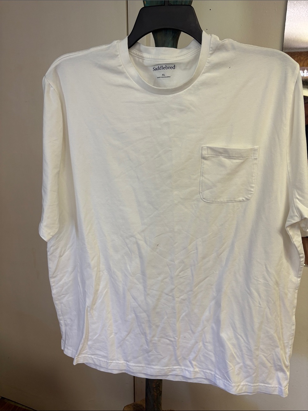 Saddlebred Men's White Short Sleeve Pocket Tee